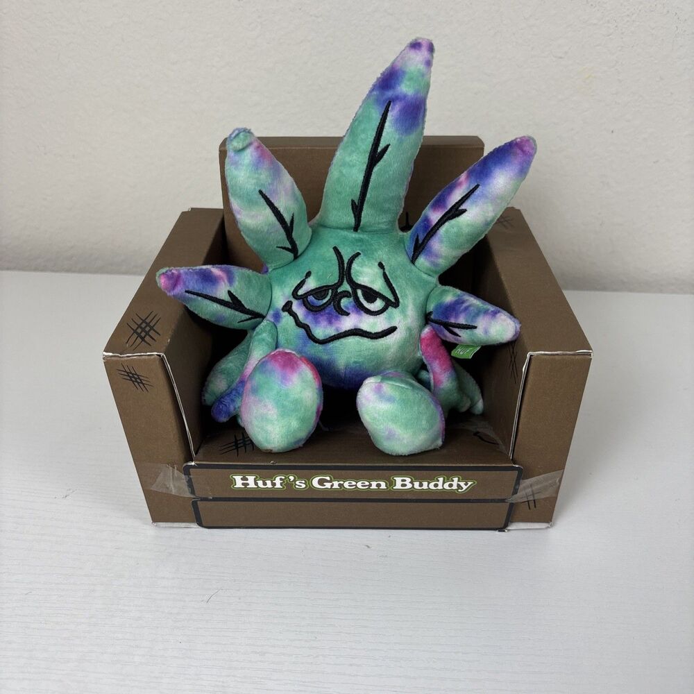 Huf’s Green Buddy Plush Doll - Tie Dye on a Couch